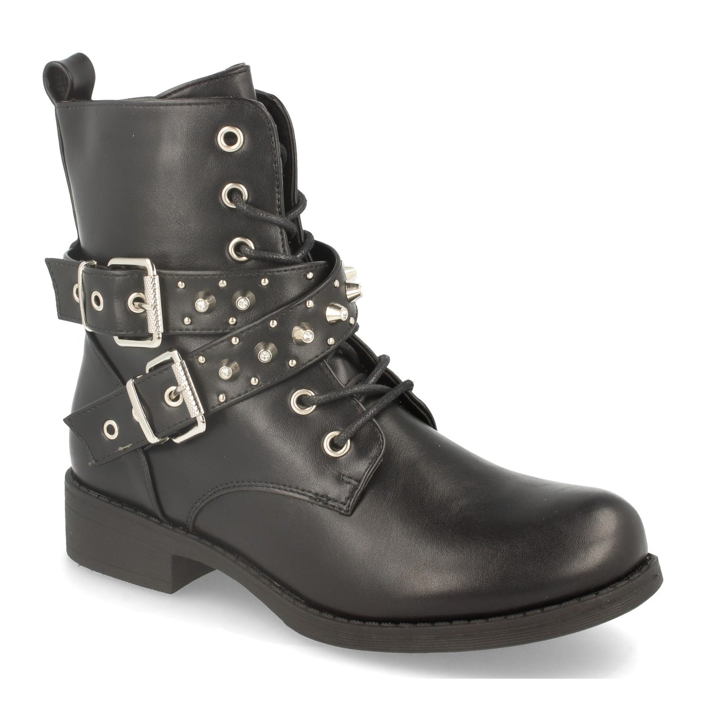 Botin Plano de Mujer  Estilo Motero  Tir