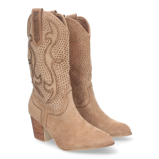 Bota Campera de Mujer con Tacón C�modo