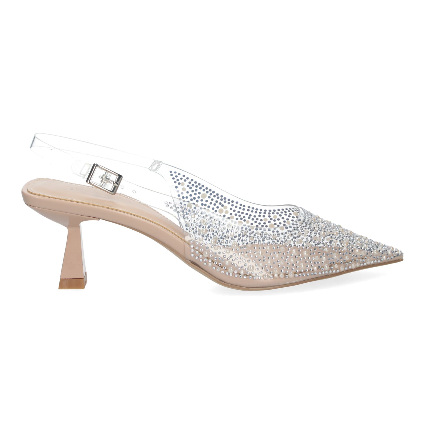 Zapato de Sal�n Transparente con Brillan