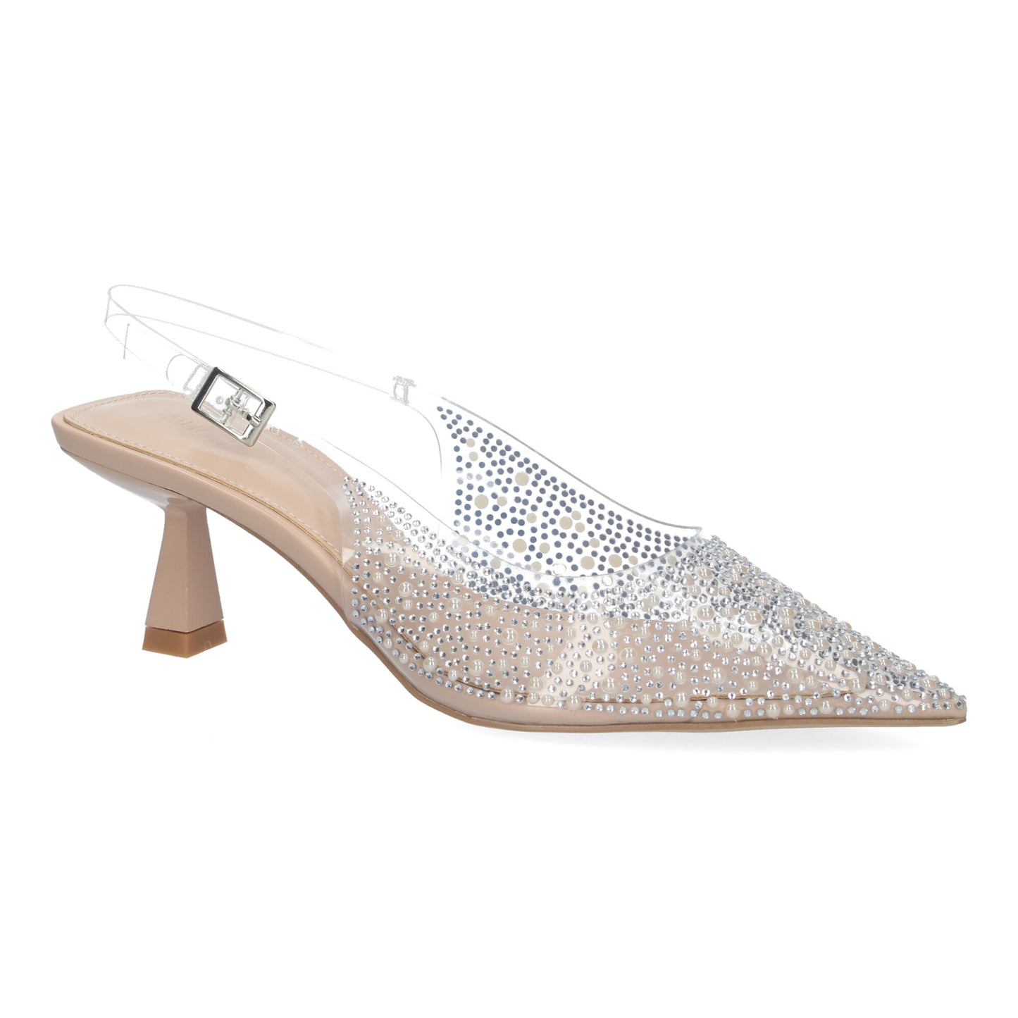 Zapato de Sal�n Transparente con Brillan