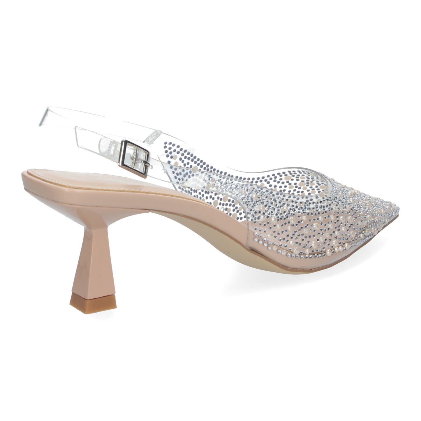 Zapato de Sal�n Transparente con Brillan