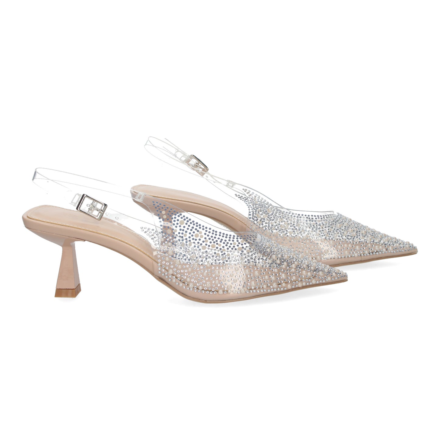 Zapato de Sal�n Transparente con Brillan