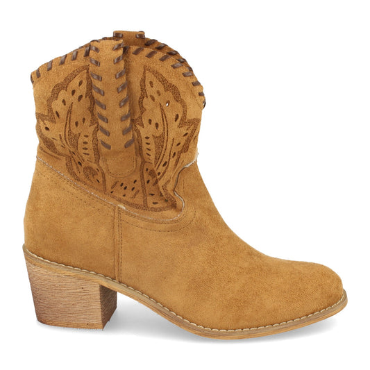 Botin de Mujer Estilo Campero  con Tacon