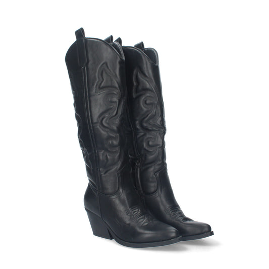 Bota para mujer con tacon cubano con gra