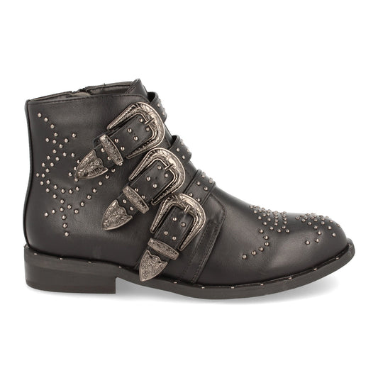 Botin de Mujer Estilo Motera con Cremall