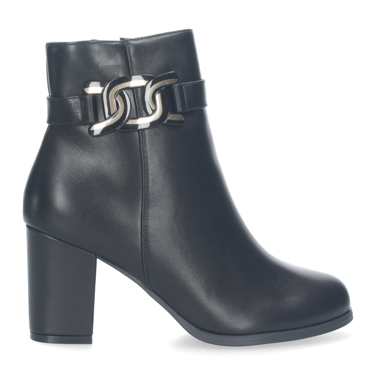 Botin de tacon para mujer  detalle metal