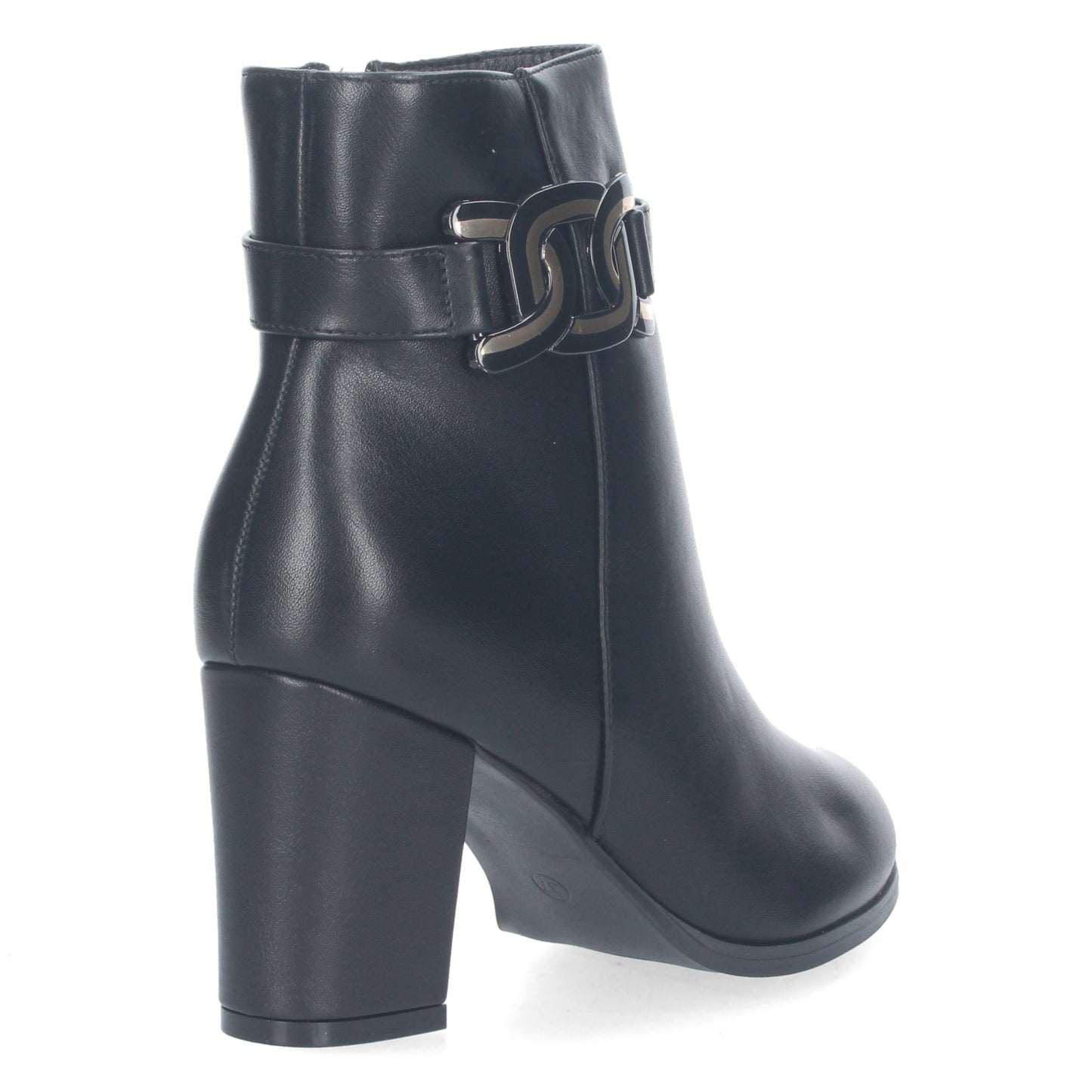 Botin de tacon para mujer  detalle metal