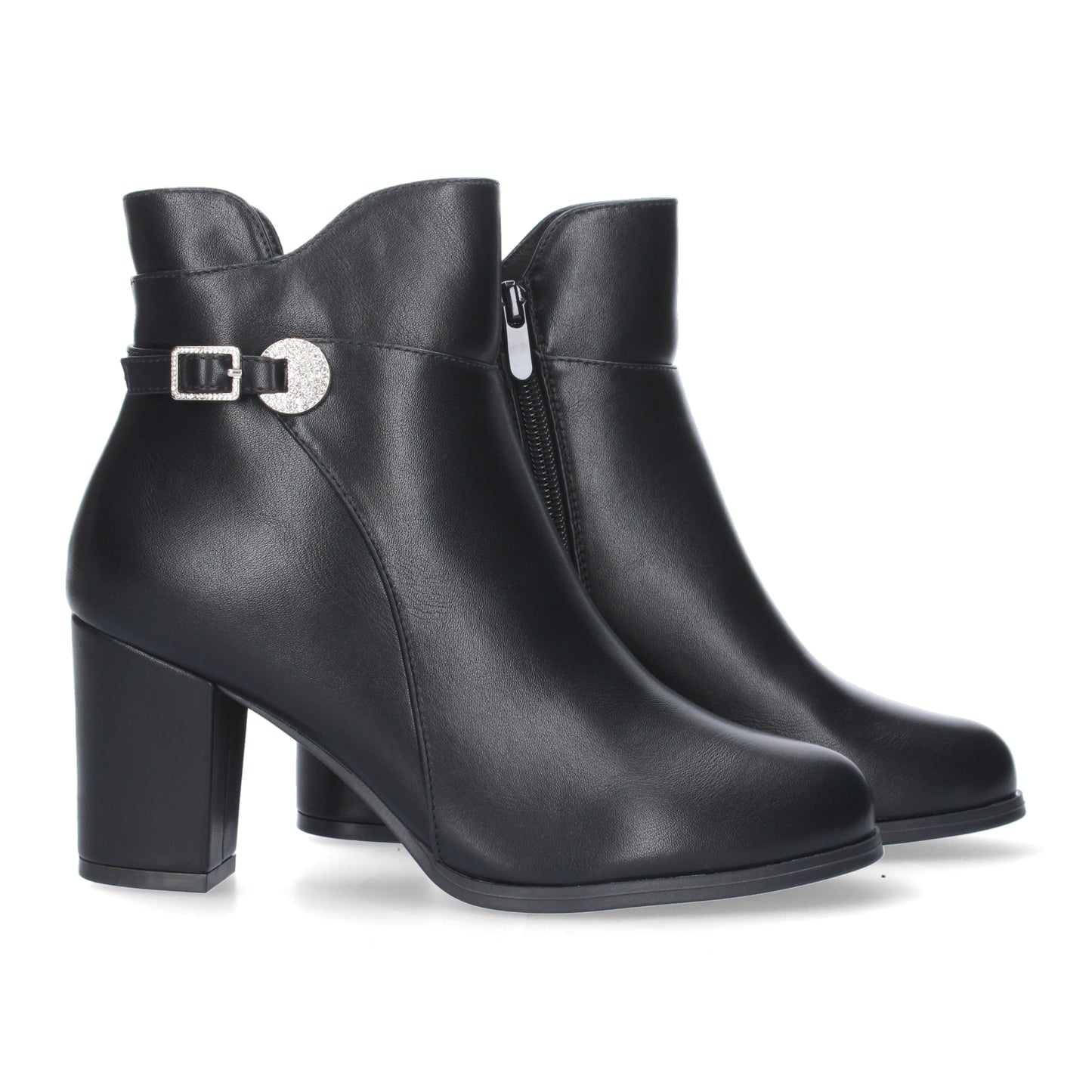 Botin de Tacon Ancho para Mujer  punta r