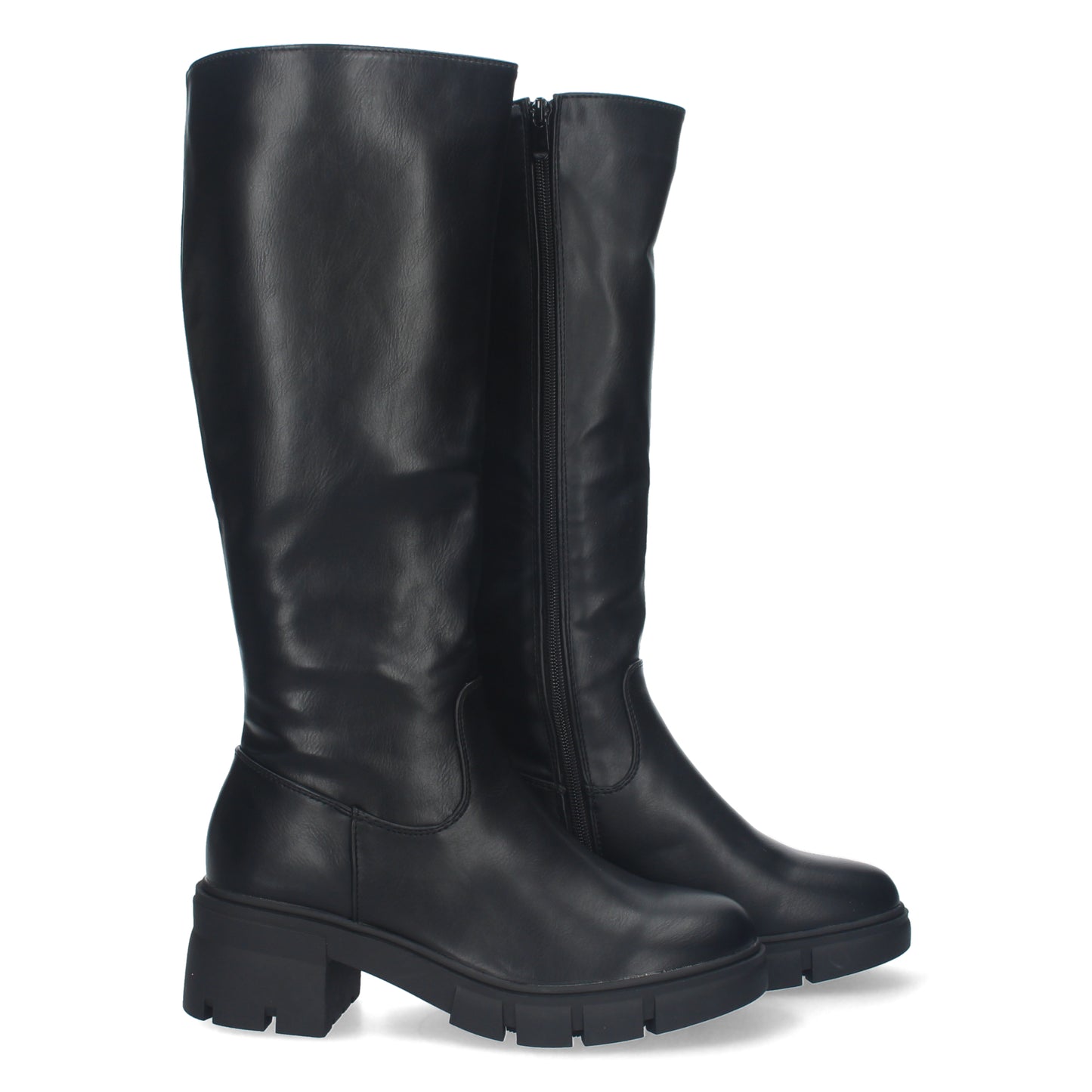 Bota de tacon para mujer  liso  punta re