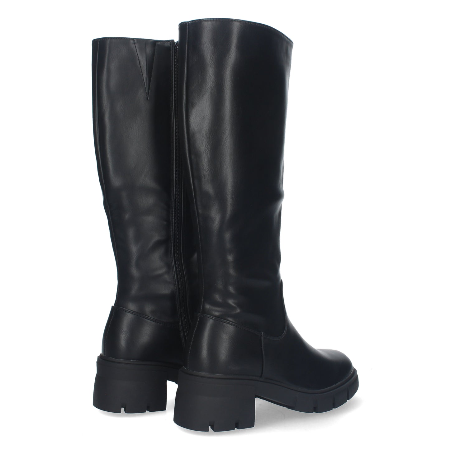 Bota de tacon para mujer  liso  punta re