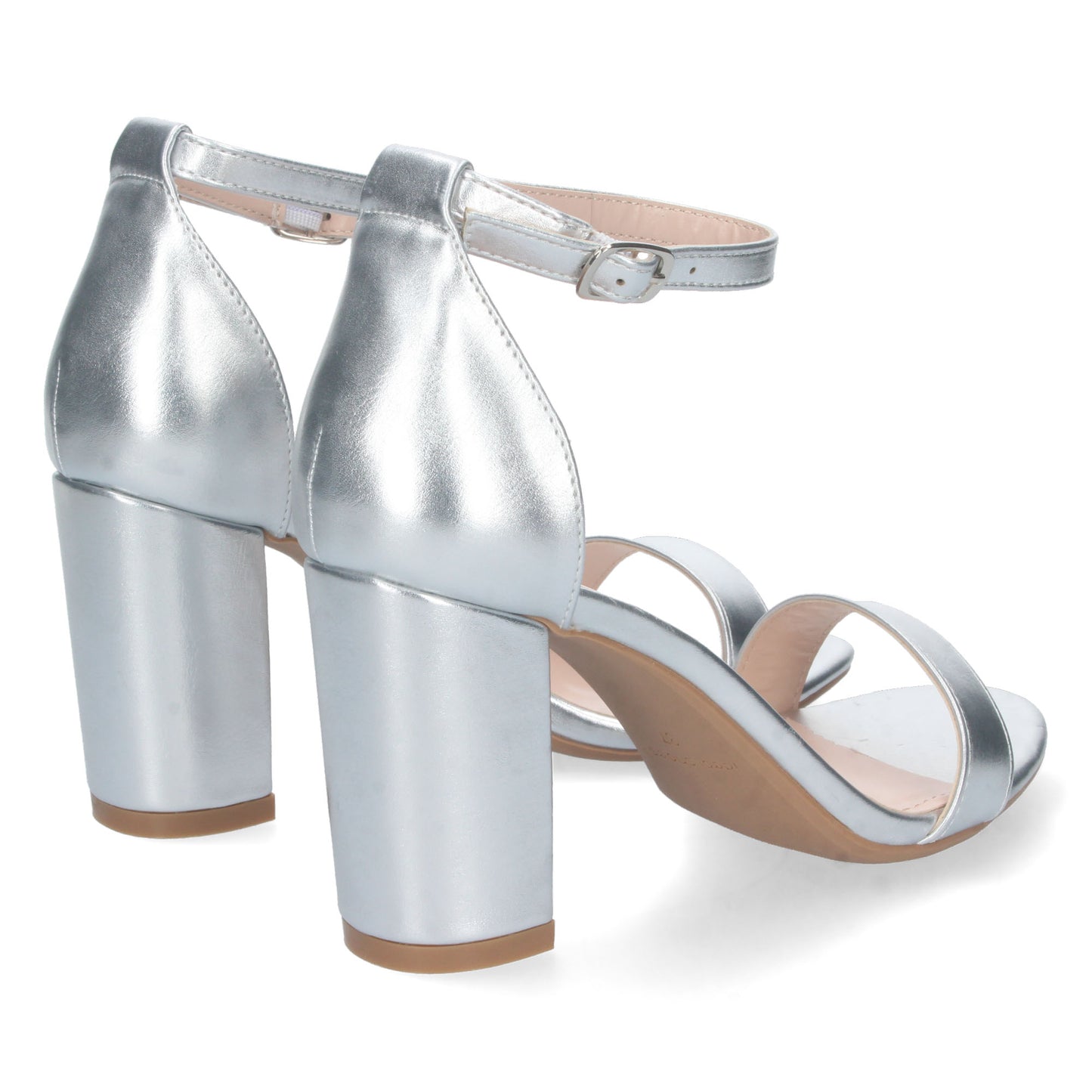 Sandalia de Tacon Alto para Mujer  Comoda  con Pala Fina Simple  Estilo Ankle Strap  y Cierre de Hebilla